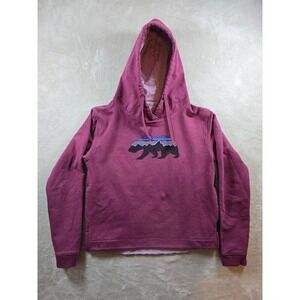 Patagonia Fitz Roy Bear Uprisal Hoodie Hooded Sweatshirt Womens Medium Maroon